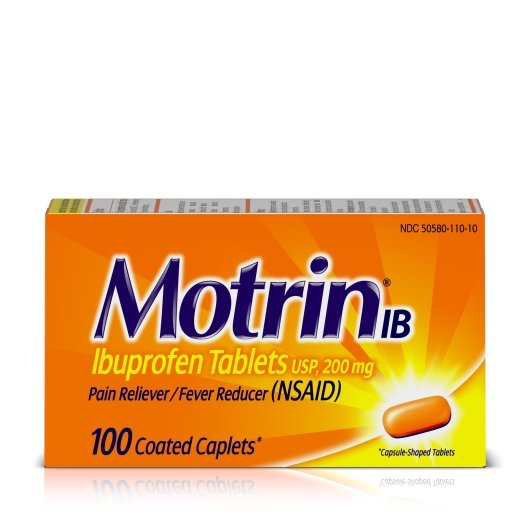 Motrin ibuprofen Caplets, 200 mg - 100 Count