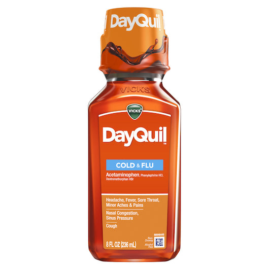 Vicks DayQuil Cold & Flu Relief Liquid - 8 oz