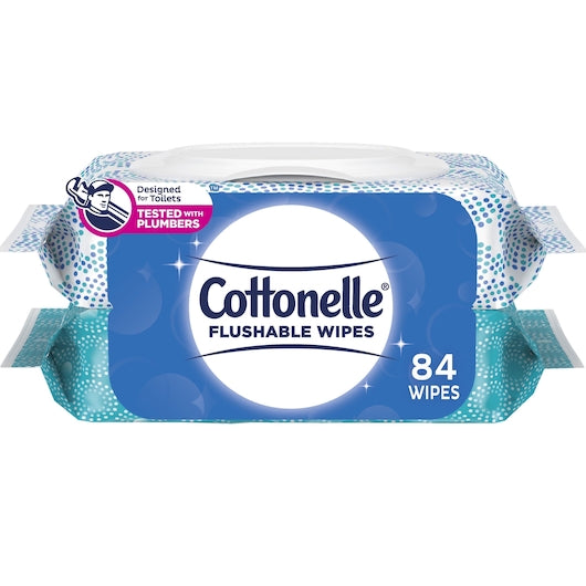 Cottonelle flushable wet wipes - 84 count