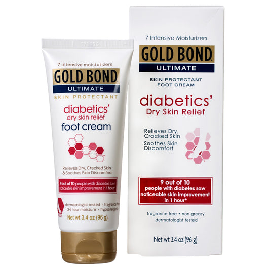 Gold Bond Medicated Diabetics Dry Skin relief, Foot Moisturizer - 3.4 oz