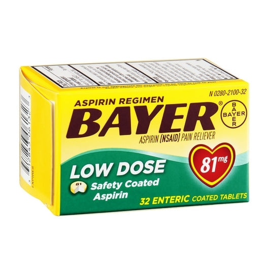 Bayer aspirin pain reliever 81 mg - 32 coated tablets