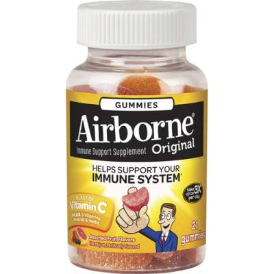 Airborne 1000 mg fruit flavored gummies 21 count