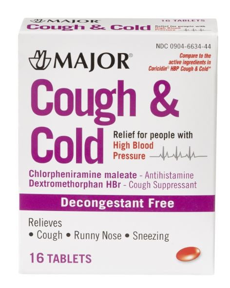 Major Cold and Cough for High Blood Pressure - 16 count