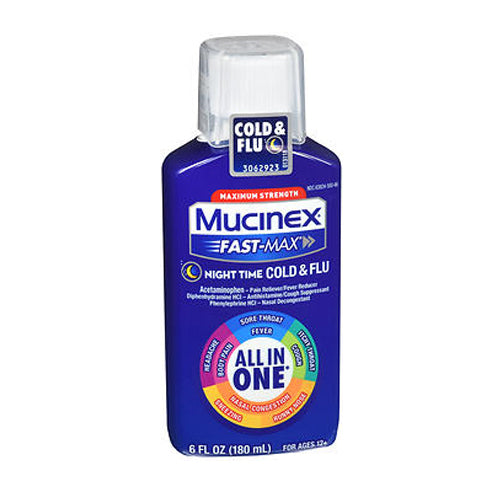 Airborne, Mucinex Fast-Max Night Time Cold & Flu Liquid, 6 oz