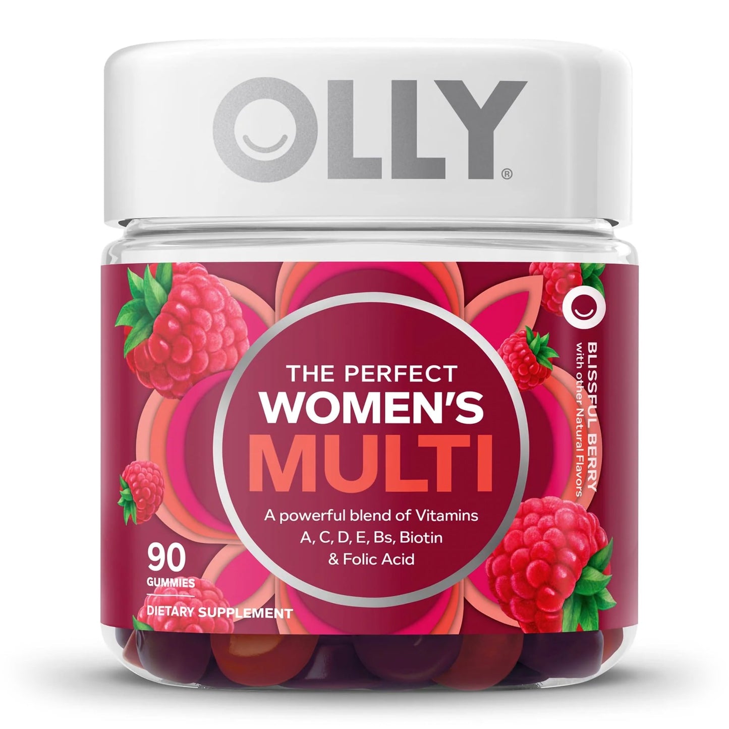 OLLY Women's Multivitamin Gummy, Adult Chewable Vitamin, Berry Flavor - 90 gummies