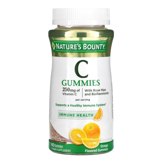 Nature's Bounty Vitamin C 250 mg, Orange, Gummy - 80 Count