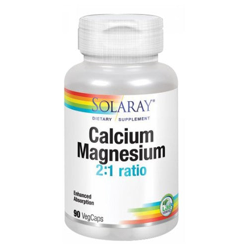 Solaray, Calcium And Magnesium, 90 Caps