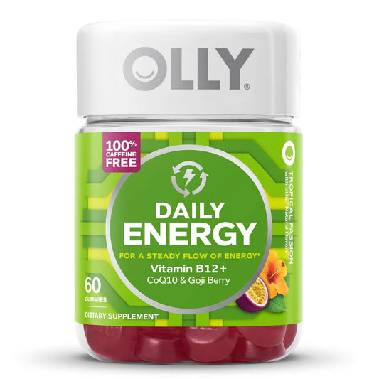 OLLY Daily Energy Gummy, Goji Berry, Adult Chewable Supplement - 60 Count