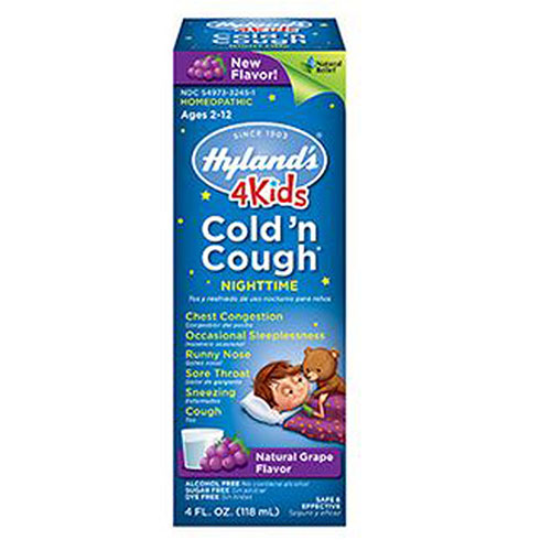 Hylands, Cold N' Cough Nighttime, Grape 4 oz