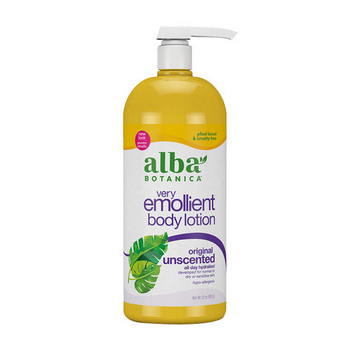 Alba Botanica, Body Lotion Very Emollient Unscented, 32 Oz