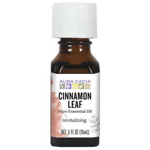 Aura Cacia, Essential Oil Cinnamon Leaf, (cinnamomum zeylanicum) 0.5 Fl Oz