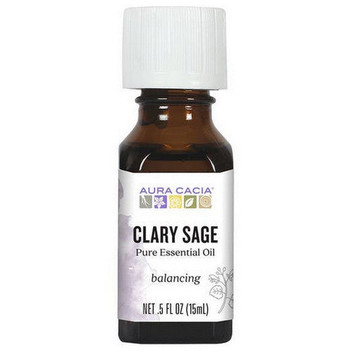 Aura Cacia, Essential Oil Clary Sage, (salva sclarea) 0.5 Fl Oz