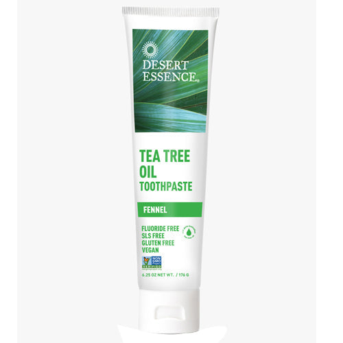 Desert Essence, Tea Tree Oil Toothpaste, Fennel, 6.25 Oz