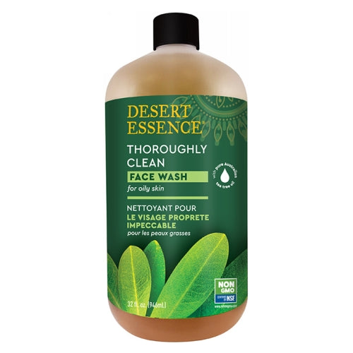 Desert Essence, Thoroughly Clean Face Wash Refill, 32 Oz