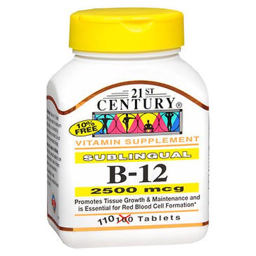 21st Century, 21st Century B-12 Tablets Sublingual, 2500 mcg, 110 Tabs