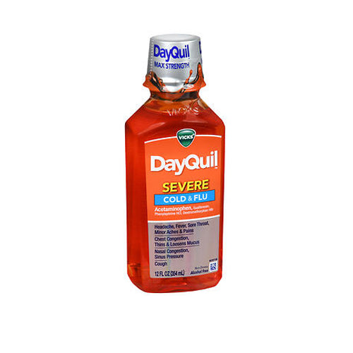 Vicks, Vicks Dayquil Severe Cold & Flu Liquid Max Strength, 12 Oz