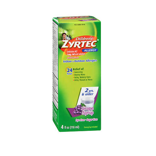 Zyrtec, Zyrtec Children's 24 Allergy Syrup Grape, 4 Oz