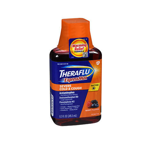 Theraflu, Theraflu ExpressMax Daytime Severe Cold & Cough Liquid Berry Flavor, 8.3 Oz