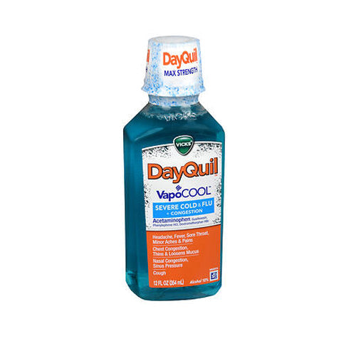 DayQuil, Dayquil Severe+ Vapocool Cold & Flu Liquid, 12 Oz