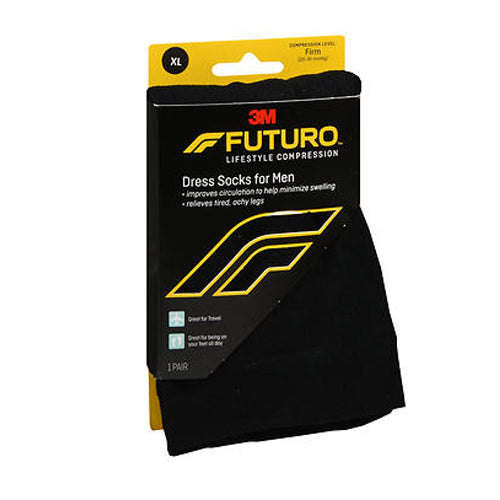 Futuro, Futuro Lifestyle Compression Dress Socks for Men Firm Black, 1 Each