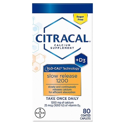 Citracal slow release 1200 mg calcium 25 mcg of vitamin d3 - 80 caplets