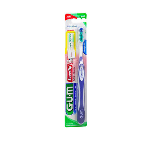 Gum, Super Tip Toothbrush Soft Regular, 1 Count