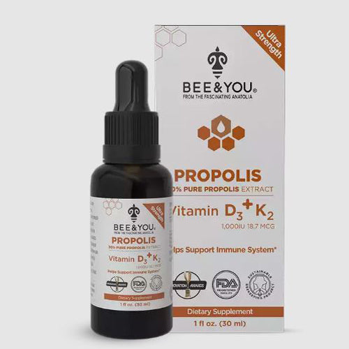 Bee & You, Propolis Extract Vit D3 & K2, 1 Oz