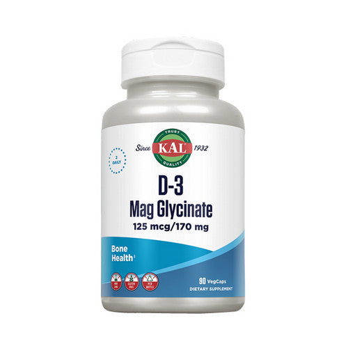 Kal, D-3 Mag Glycinate, 90 Count