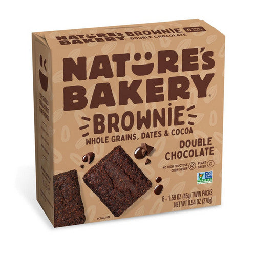 Natures Bakery, Double Chocolate Brownie, 9.54 Oz