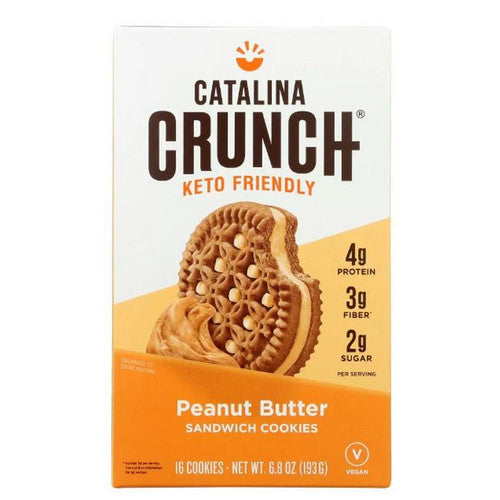 Catalina Crunch, Keto Friendly Peanut Butter Sandwich Cookies, 6.8 Oz