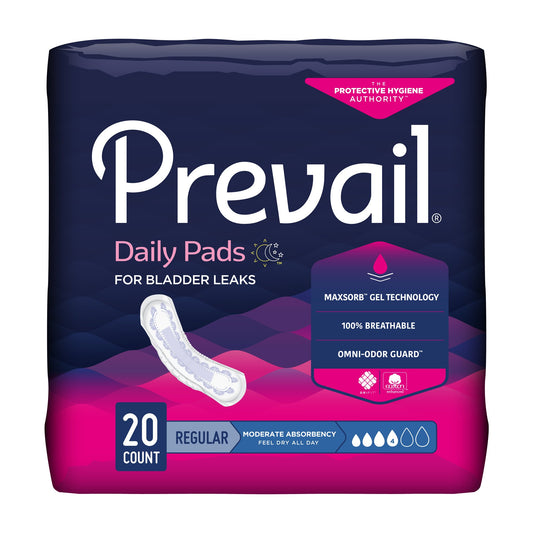 Prevail Bladder Control Pad Daily Pads Moderate Absorbency - 20 count