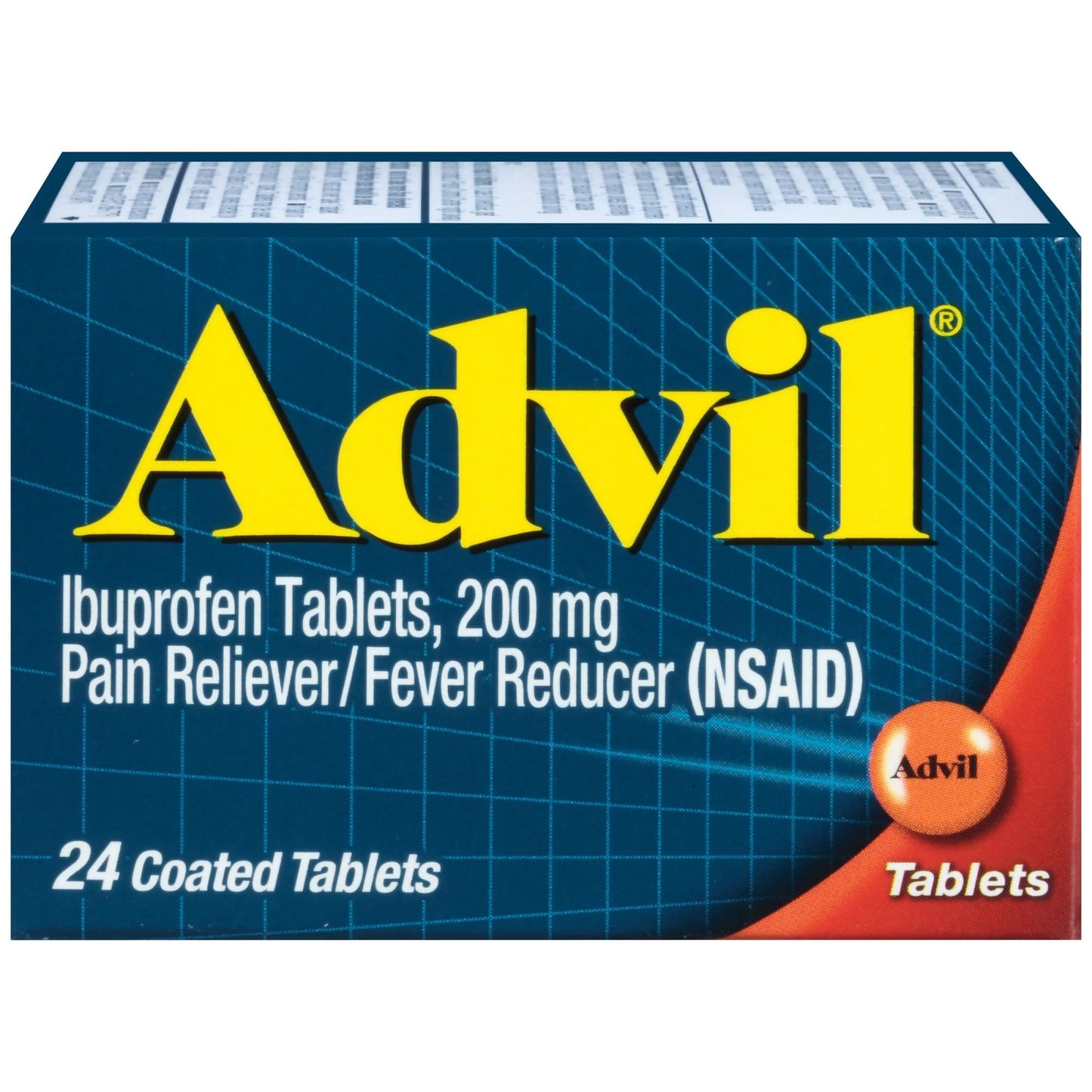 Advil Ibuprofen Pain Relief Tablet 200 mg - 24 per Box