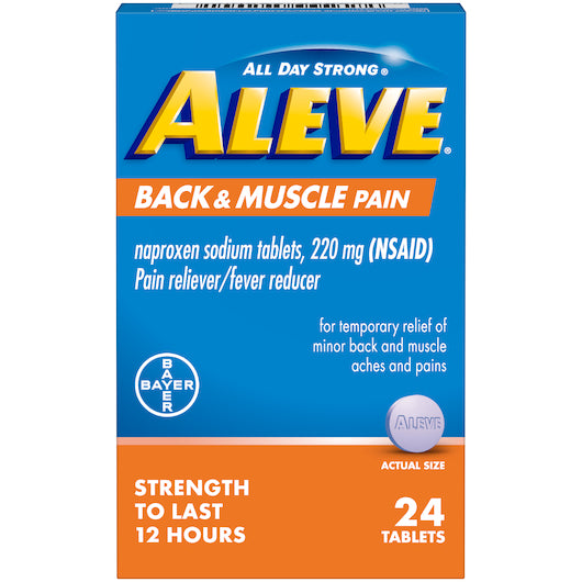 Aleve Back & Muscle Pain Relief Naproxen Sodium Tablet - 24 Tablets