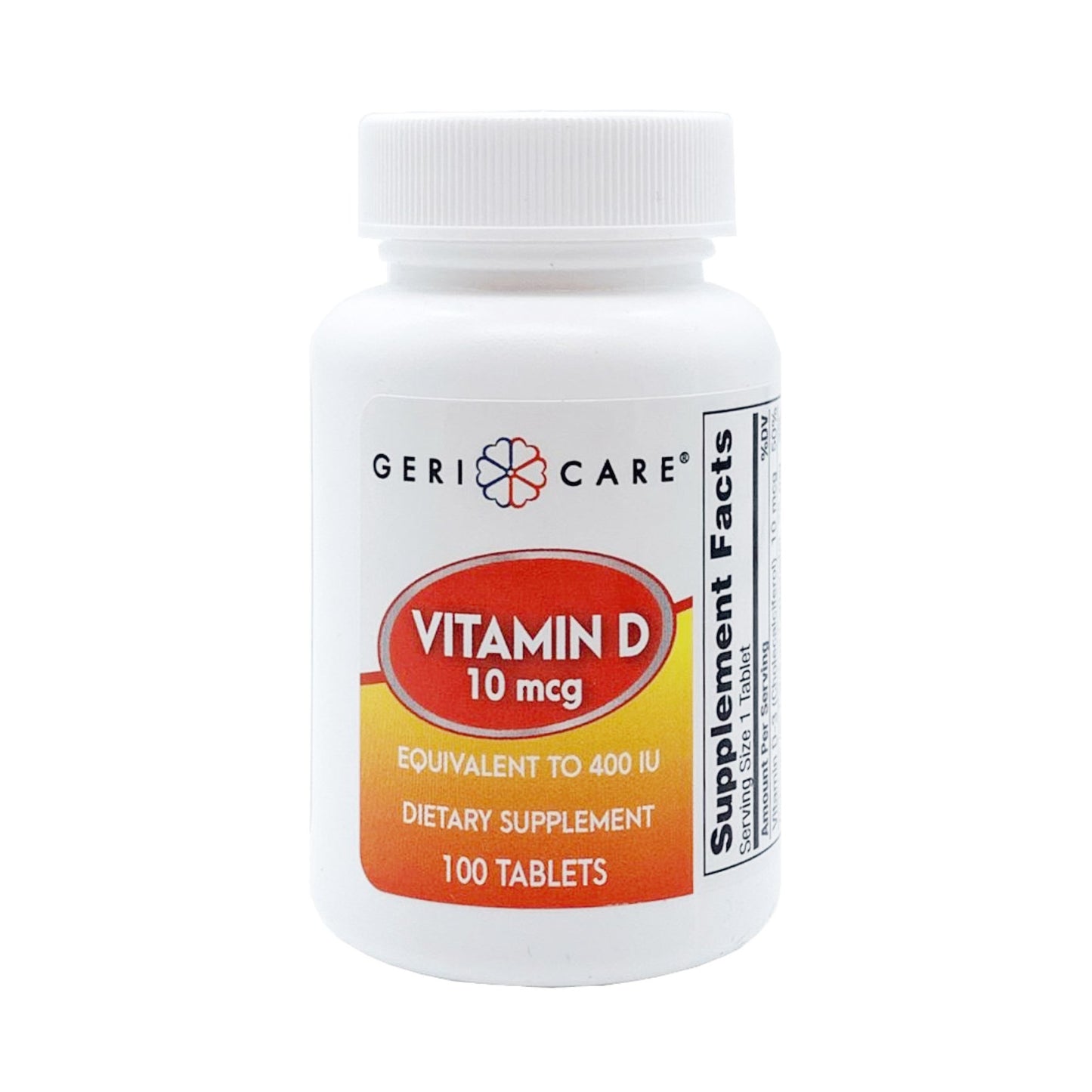 Gericare Vitamin D3 10 mcg (400 IU) - 100 Tablets