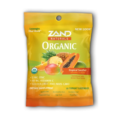 Zand, Herbalozenge Organic, Tropical 18 Loz