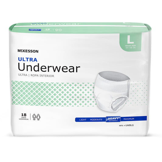 Disposable Pull On Underwear, Large - 18 count