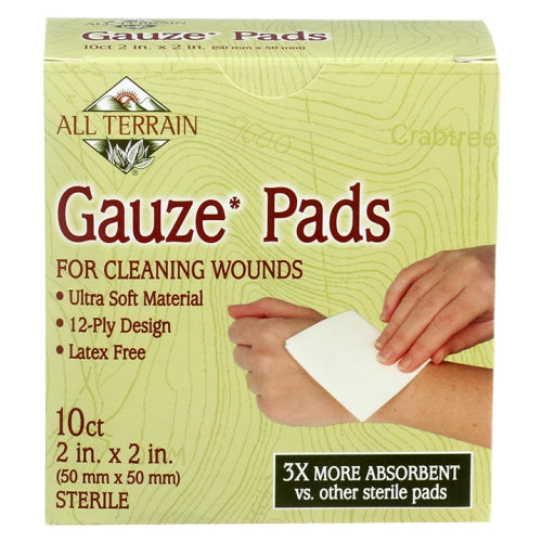 All Terrain, Gauze Pads, Pads, 2 Inch/2 Inch 10 Pc