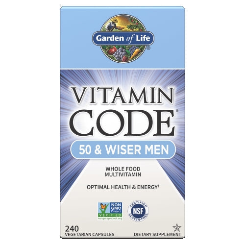 Garden of Life, Vitamin Code, 50 & Wiser Men's Formula 240 Caps