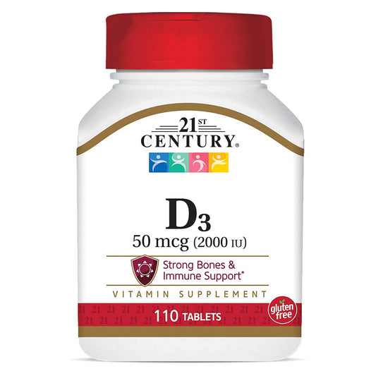 21st Century Vitamin D3 50 mcg (2,000 IU) - 110 Tablets