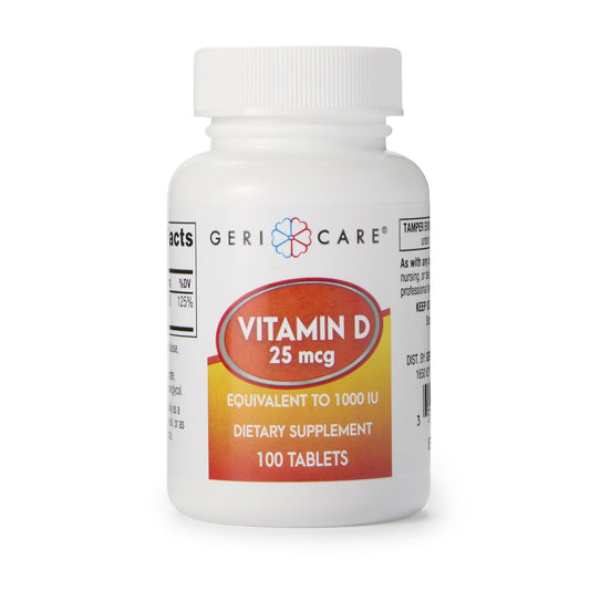 Gericare Vitamin D3 25 mcg (1,000 IU) - 100 Tablets