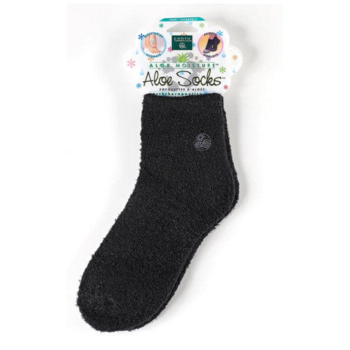 Earth Therapeutics, Aloe Moisturising Socks, Black pair