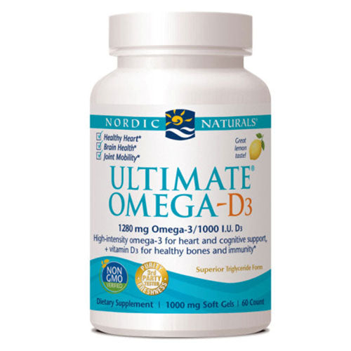 Nordic Naturals, Ultimate Omega D3, 1000 mg, 60 ct