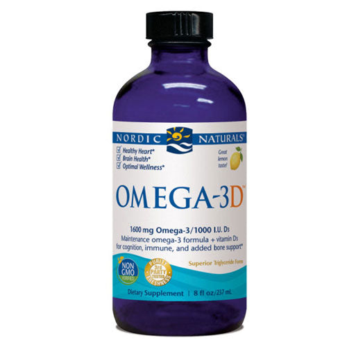 Nordic Naturals, Omega-3D, Lemon 8 oz