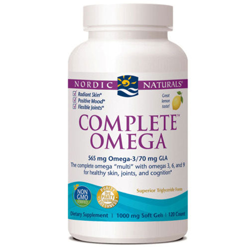 Nordic Naturals, Complete Omega, 1000 mg, Lemon 120 softgels