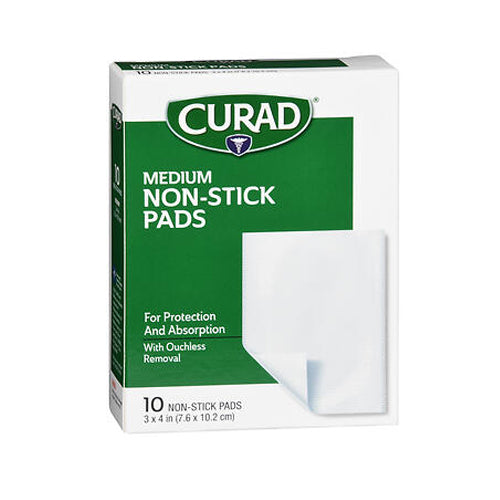 Medline, Curad Telfa Non Stick Pads, 3 Inch x 4 Inches, 10 Each