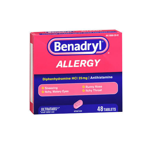 Benadryl, Benadryl Allergy Relief Ultra Tablets, 48 tabs