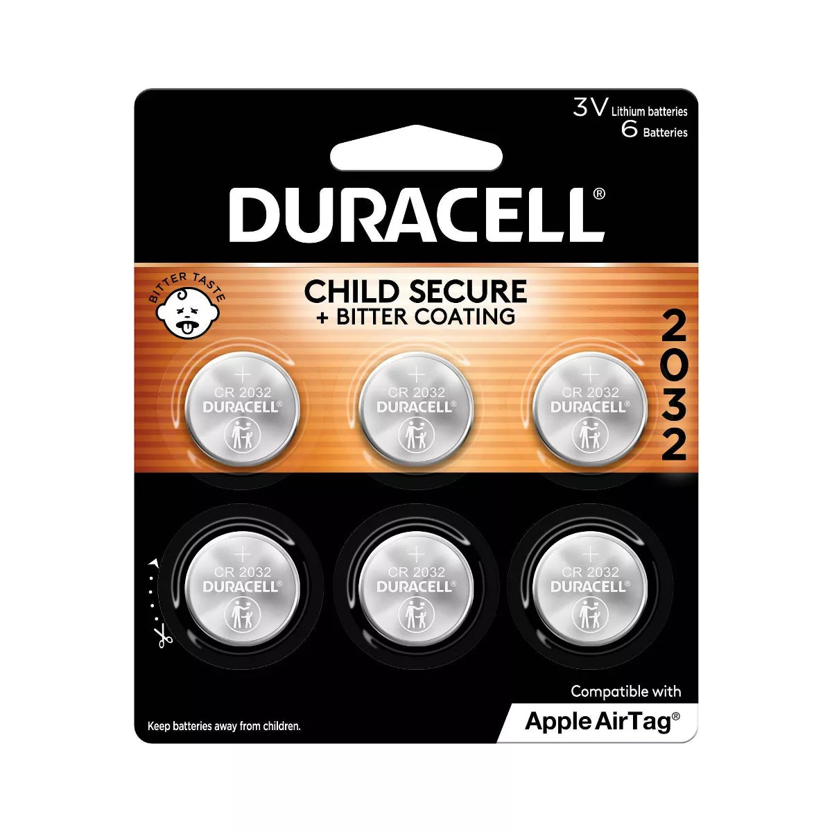 Duracell 2032 lithium battery - 6 count