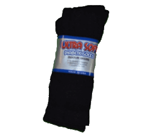 Diabetic Socks, Ultra Soft Padded, Black, Medium - 2 count