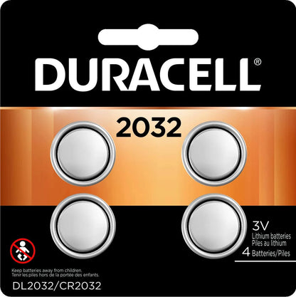 Duracell DL2032 Lithium Medical Battery, 3V - 4 pack