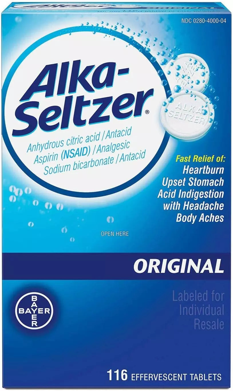 Alka-Seltzer Effervescent Tablets Original Flavor 116 count